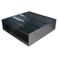 Joe D'urso Polished Stainless Steel Coffee Table for Knoll, circa 1981