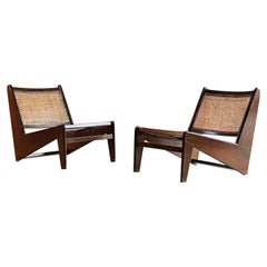 Pair of Pierre Jeanneret Model PJ010704 Kangourou Chairs Chandigarh 1970