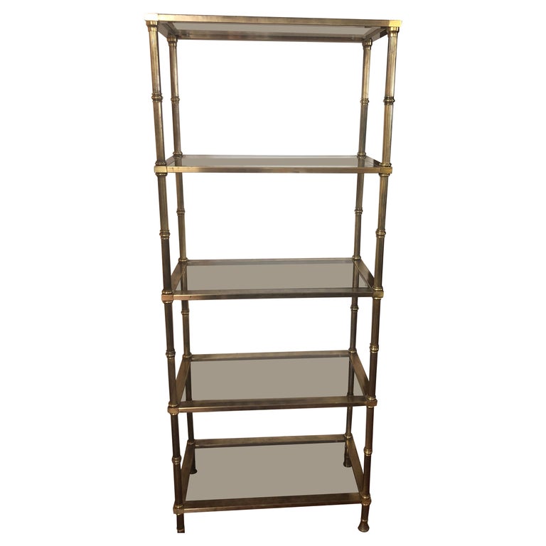 Brass And Glass Etagere - 206 For Sale on 1stDibs  brass etagere, vintage  brass etagere, brass etagere glass shelves