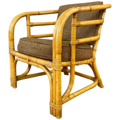 Vintage Tropical Sun Co. Rattan Armchair, 1940s