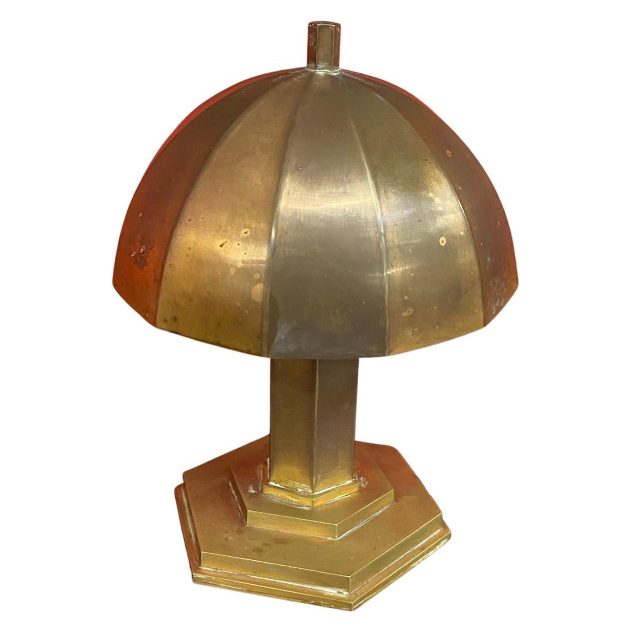 Lampada da tavolo Art Deco in bronzo del 1925 circa