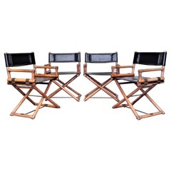 Director's X-Chairs by McGuire, Circa 1960