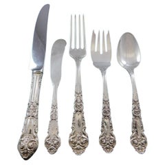 French Renaissance by Reed & Barton Sterling Silver Flatware Set 8 Monogram "S"