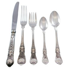 Ensemble de couverts en argent sterling Coburg par Wallace, 8 services, 40 pièces