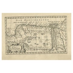 Antique Map of Egypt and Eastern Libya, c.1680