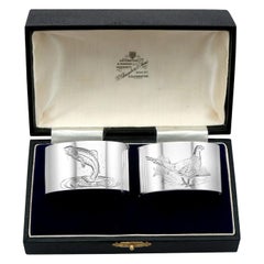 Vintage Elizabeth II Sterling Silver Napkin Rings