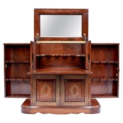 Rosewood Anglo Indian Dry Bar or Display Cabinet by M. Hayat & Bros. Ltd