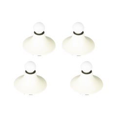 White ivory Plastic Wall or Ceiling Teti Lamps by Vico Magistretti for Artemide