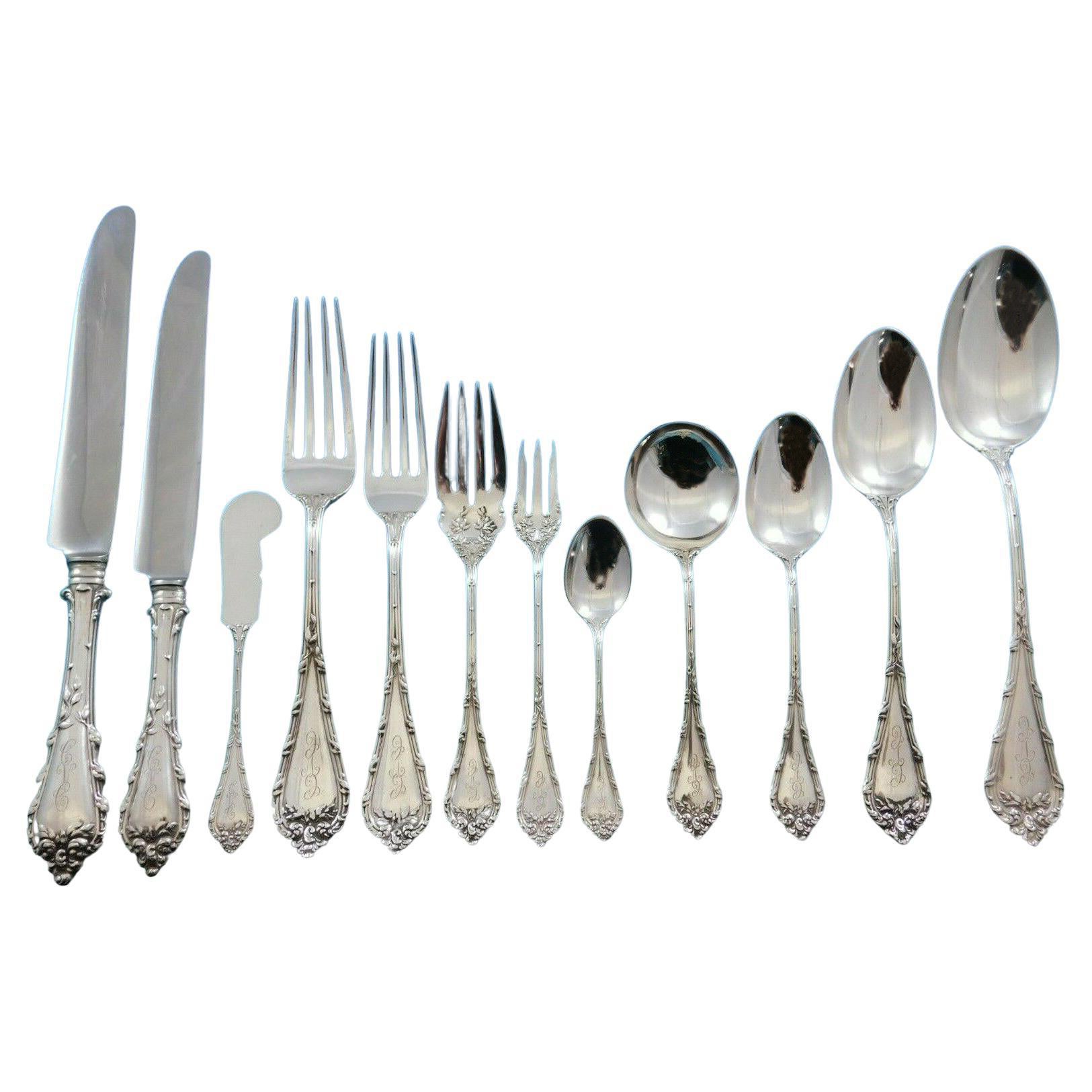 Madame Royale by Durgin Sterling Silver Flatware Set for 12 Service 148 Pieces For Sale