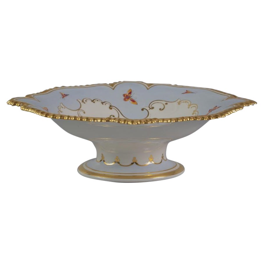 English Porcelain Footed Compote, Flight Barr and Barr, circa 1820 For Sale