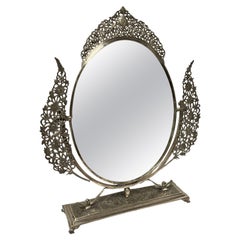 Persian Silver Table Mirror