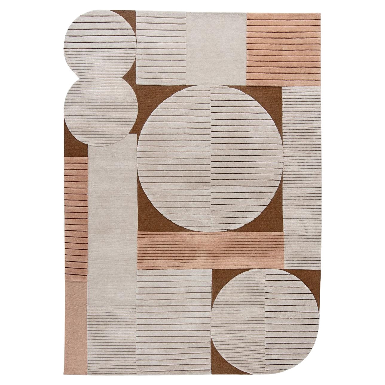 cc-tapis Le Tapis: brauner, handgefertigter Teppich von Atelier De La Troupe