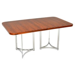 Merrow Associates Wood & Chrome Dining Table by Richard Young