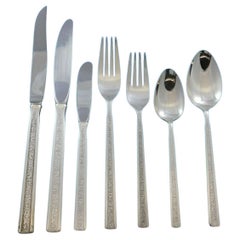 Trilogy by Gorham Sterling Silver Flatware Service for 12 Set 97 Pieces