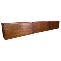 Exceptional Totally Free-Hanging XL Darker Teak 1960 Retro Sideboard / Credenza