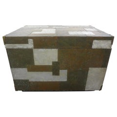 Paul Evans Style Cityscape Mixed Metal Patchwork Chest