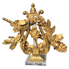 Louis XVI Style Giltwood Boiserie Trophy Fragment