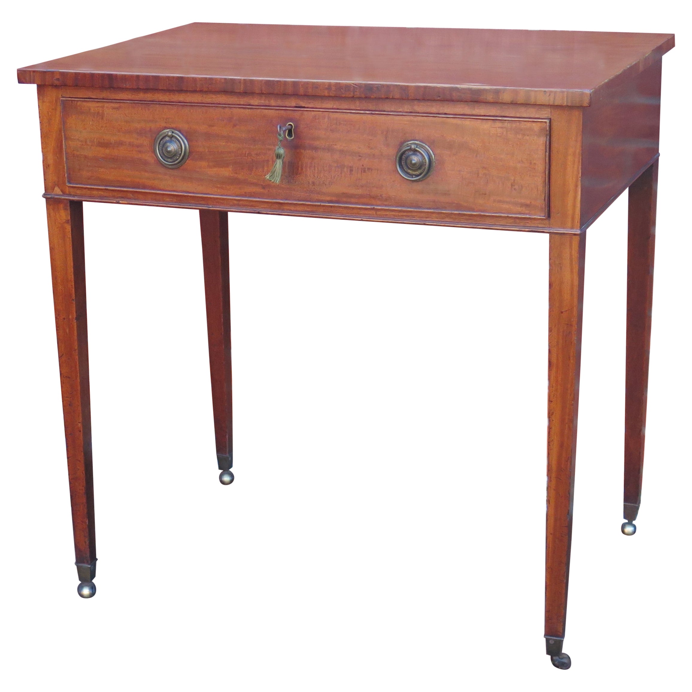 18thC Writing Table or Dressing Table, George III Sheraton Period circa 1790 For Sale