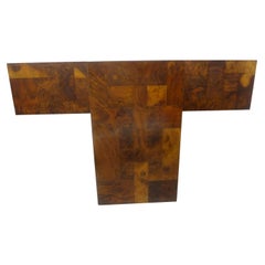 Base para consola o mesa de comedor Paul Evans Cityscape Patchwork Burlwood