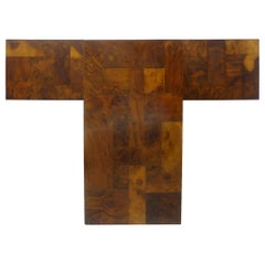 Paul Evans Cityscape Patchwork Burlwood Console or Dining Table Base