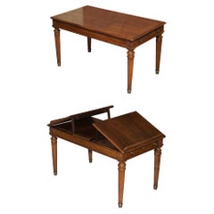 Rare Antique circa 1860 Library Writing Table Desk with Twin Writing Slopes