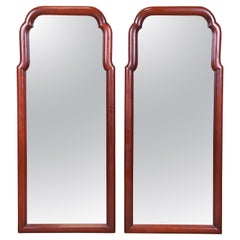Henkel Harris Carved Mahogany Framed Wall Mirrors, Pair