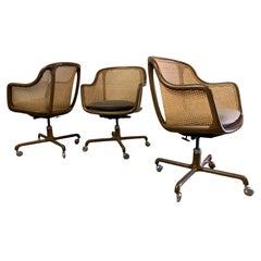 Retro Caned Desk Chair by Ward Bennett