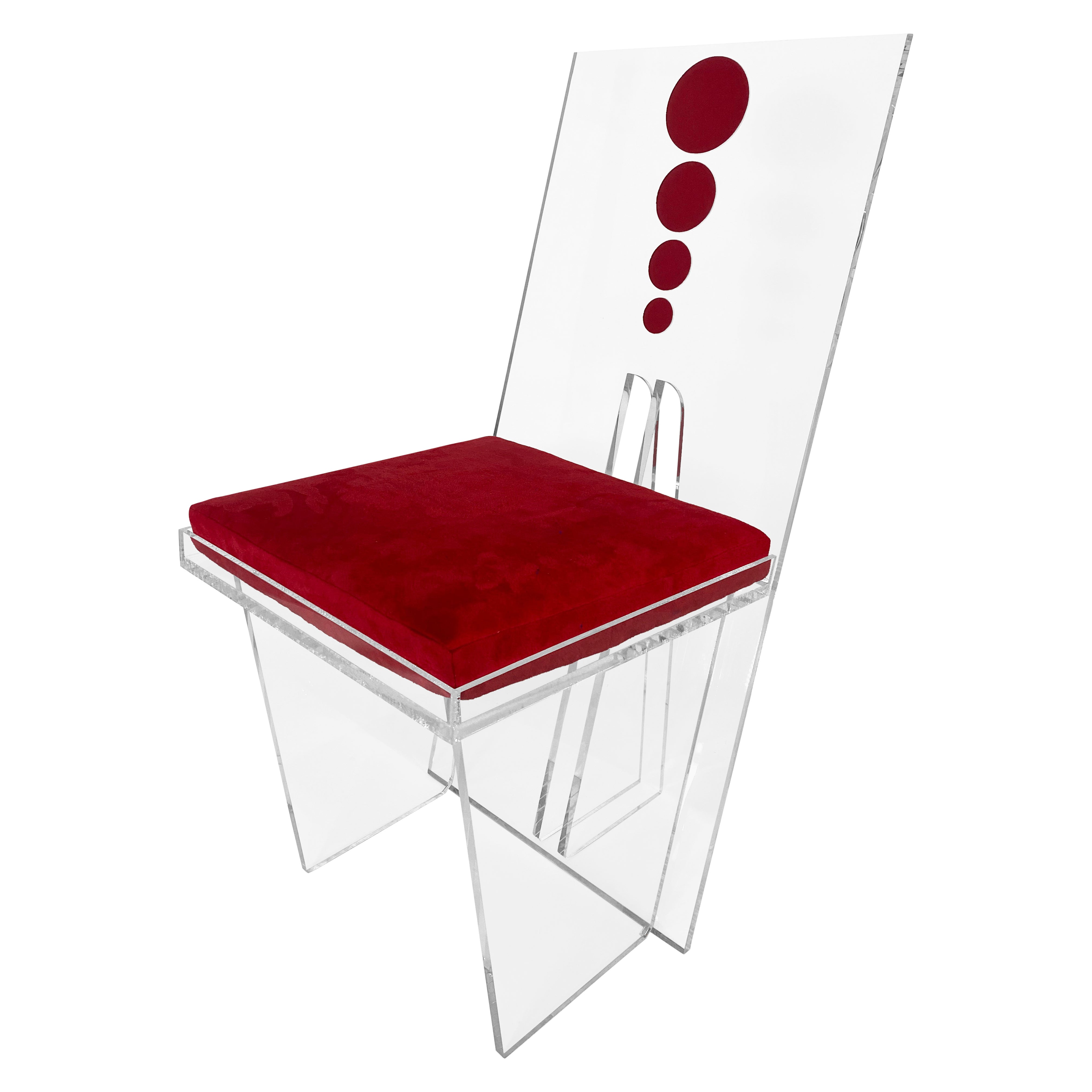 Midcentury Charles Hollis Jones Lucite Acrylic Chairs, Pair For Sale at