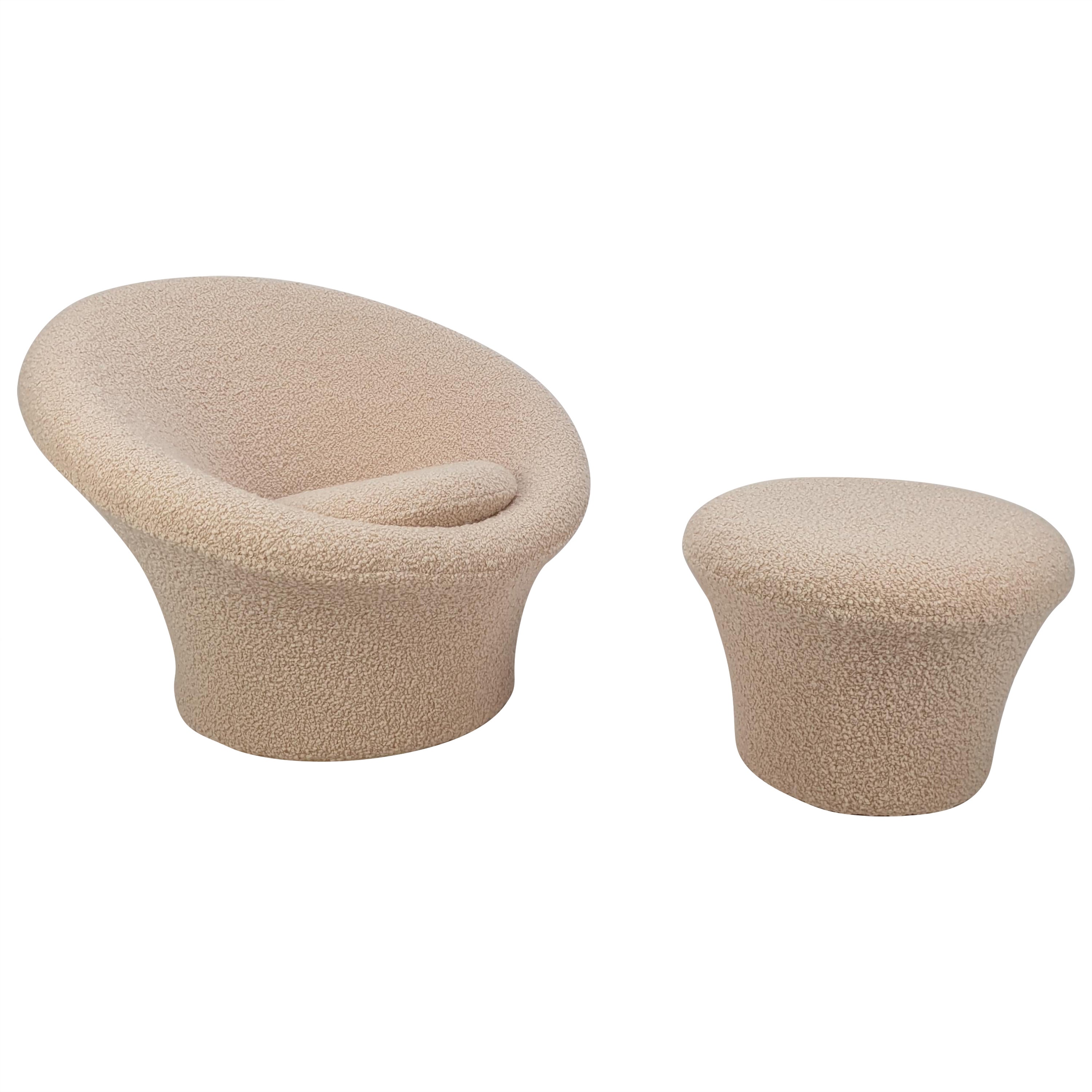 Mid Century Mushroom Armchair and Ottoman by Pierre Paulin for Artifort, 1960s