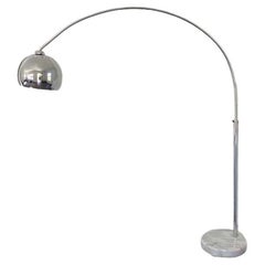 Marble and Chrome Arch Floor Lamp