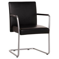 Walter Knoll Jason 1519 Leather Chair Black Cantilever