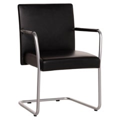 Walter Knoll Jason 1519 Leather Chair Black Cantilever