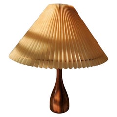 Vintage Table Lamp with Walnut Base  