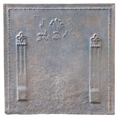 Antique French Neoclassical 'Pillars of Freedom' Fireback, 19th Century