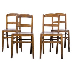 1930's Original French Farmhouse Chairs from Provence, Set of Four Stamped Seat