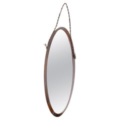 Midcentury Oval Wall Mirror by Campo e Graffi, Italy