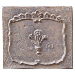 Small 18th Century French Louis XV 'Flower Basket' Fireback