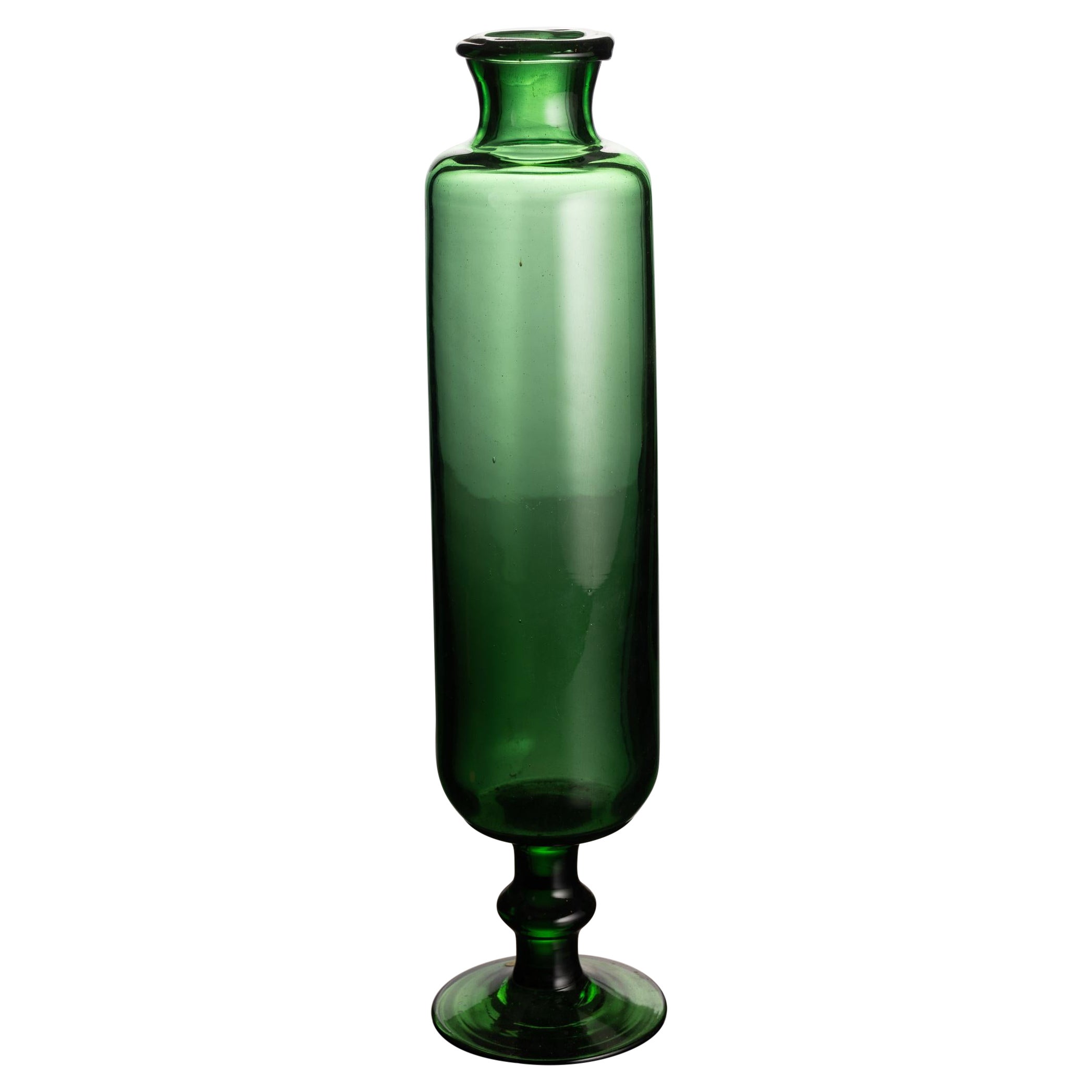 Green Glass Vase For Sale
