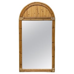 Bamboo Split Reed Rattan Wall Mirror