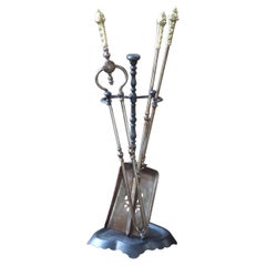 Antique Georgian Fire Irons or Fireplace Tool Set, 18th-19th Century