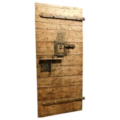 Antique Studded Prison Door with Peephole, 19th Century, Italy