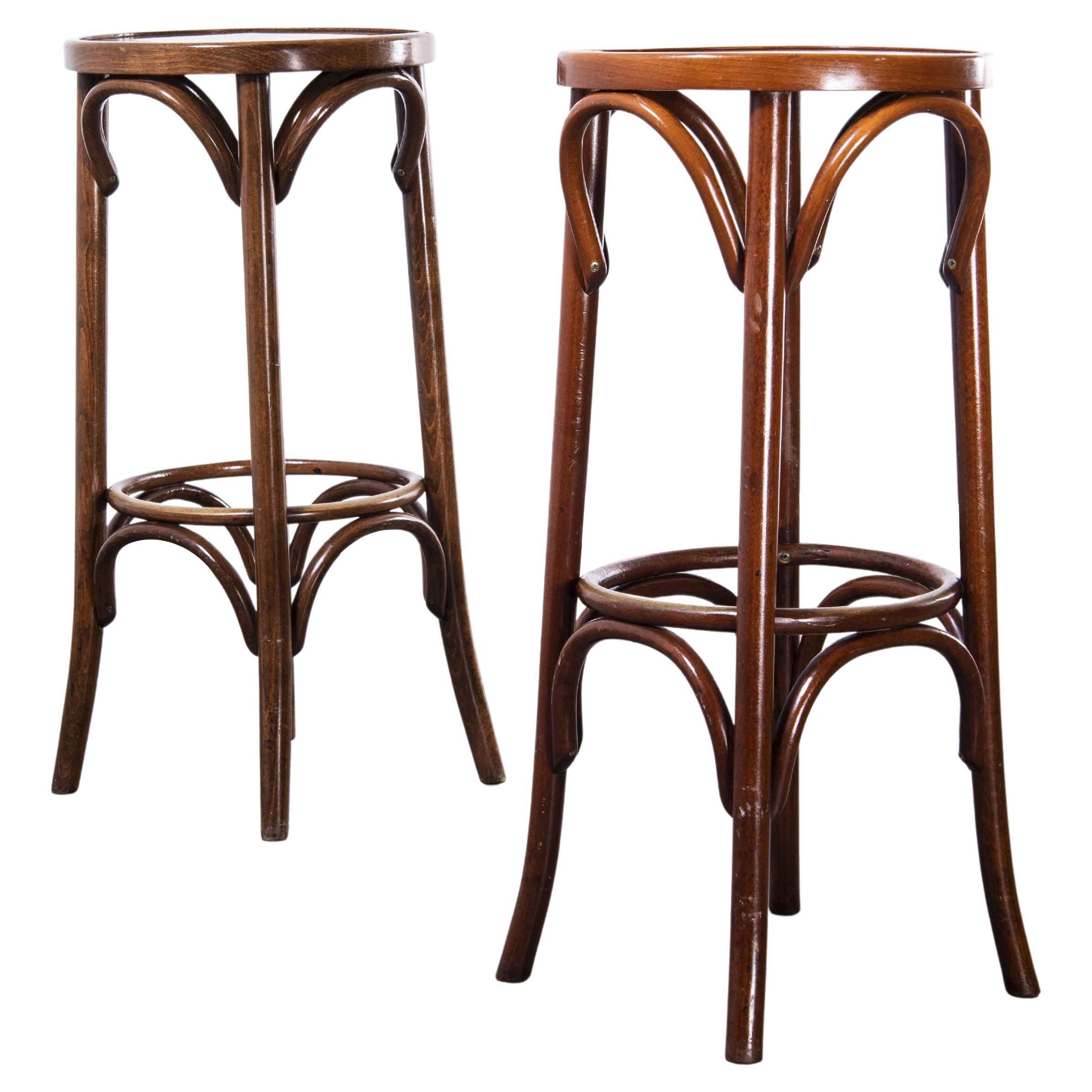 Pair of French Country Ladder Back Bar Stools at 1stDibs
