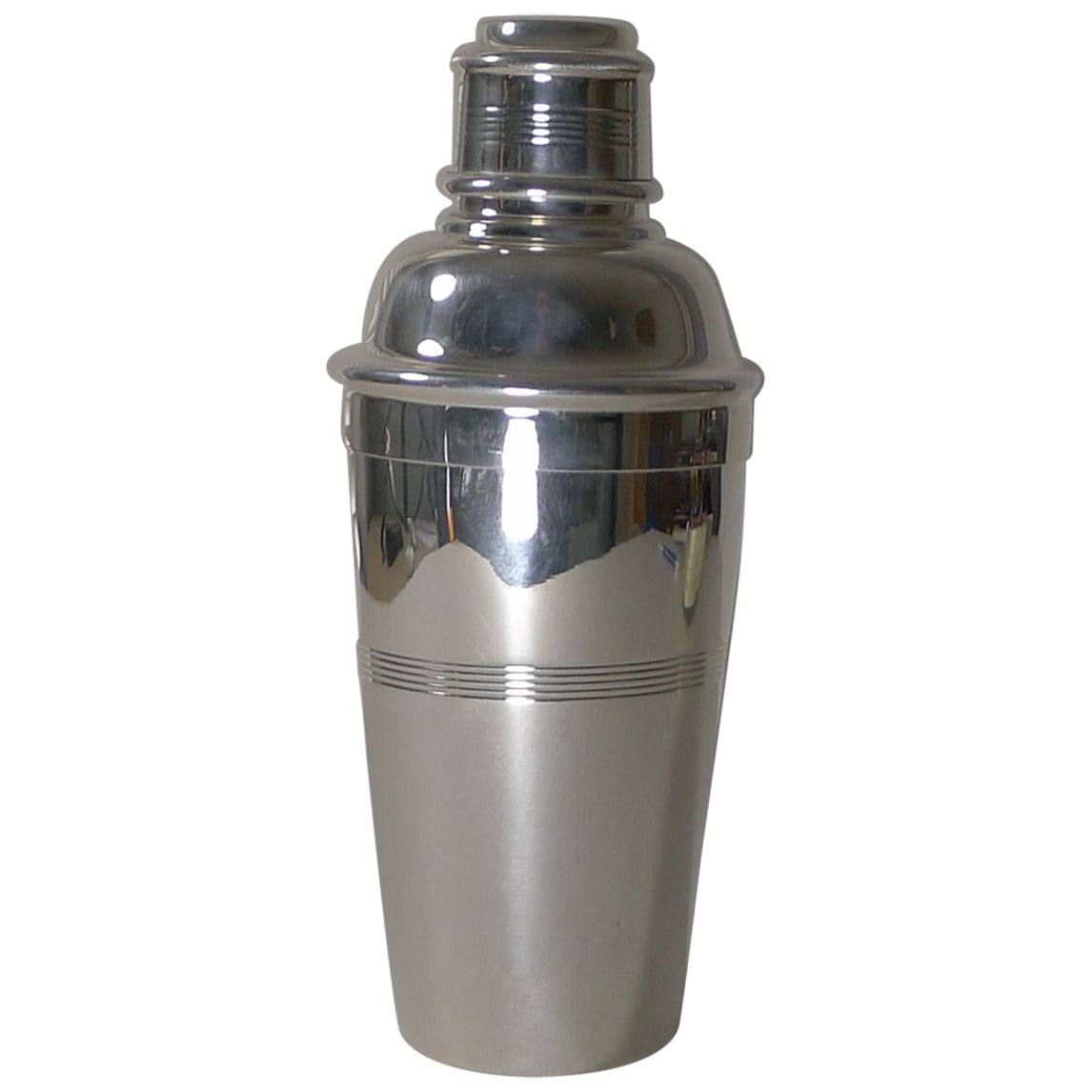English Art Deco Silver Plated Cocktail Shaker by Elkington