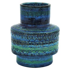Vintage Bitossi Aldo Londi Rimini Blue Ceramic Vase