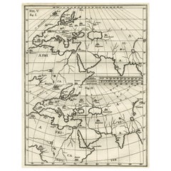 Intriguing Antique Map of Europe, Asia and Africa by Scherer, c.1703