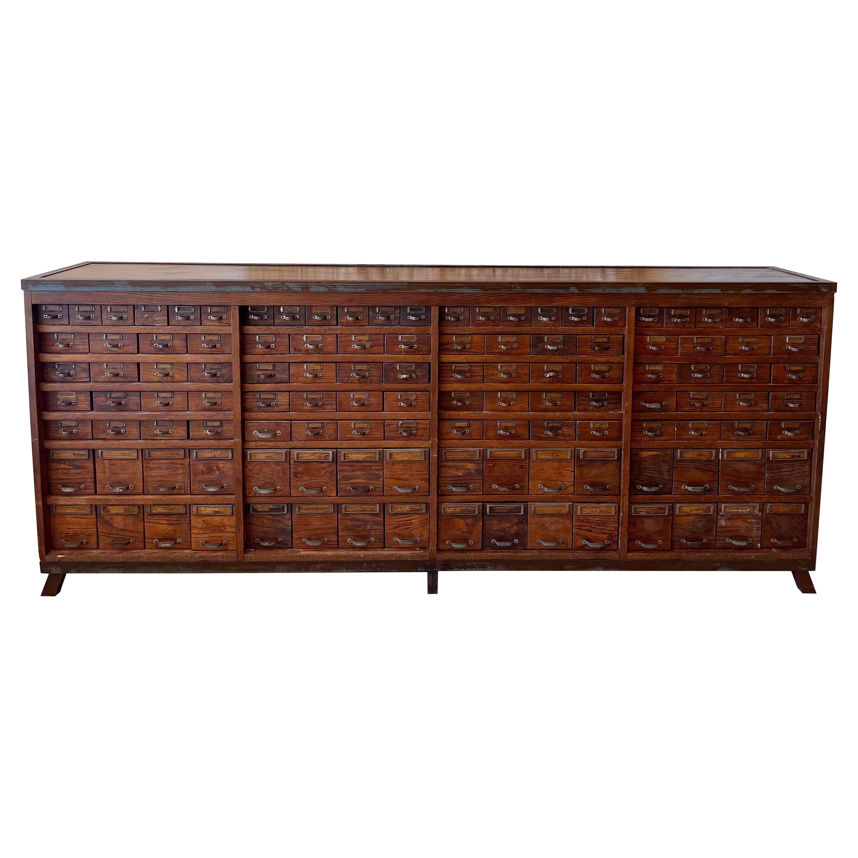Massive European Apothecary Cabinet, 120 Individual Drawers
