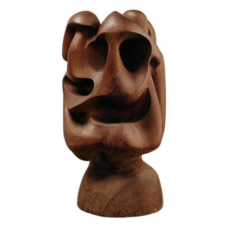 Abstract 1950's Wooden Sculpture