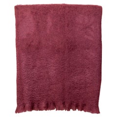Mohair Blanket in Wine Red, in Stock