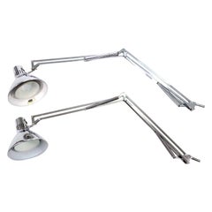 Retro Luxo Articulating Desk Lamps in Chrome by Jac Jacobsen