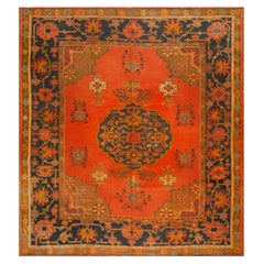 Antique Late 19th Century Turkish Oushak Carpet ( 10' 7'' x 12' 2'' - 322 x 370 )